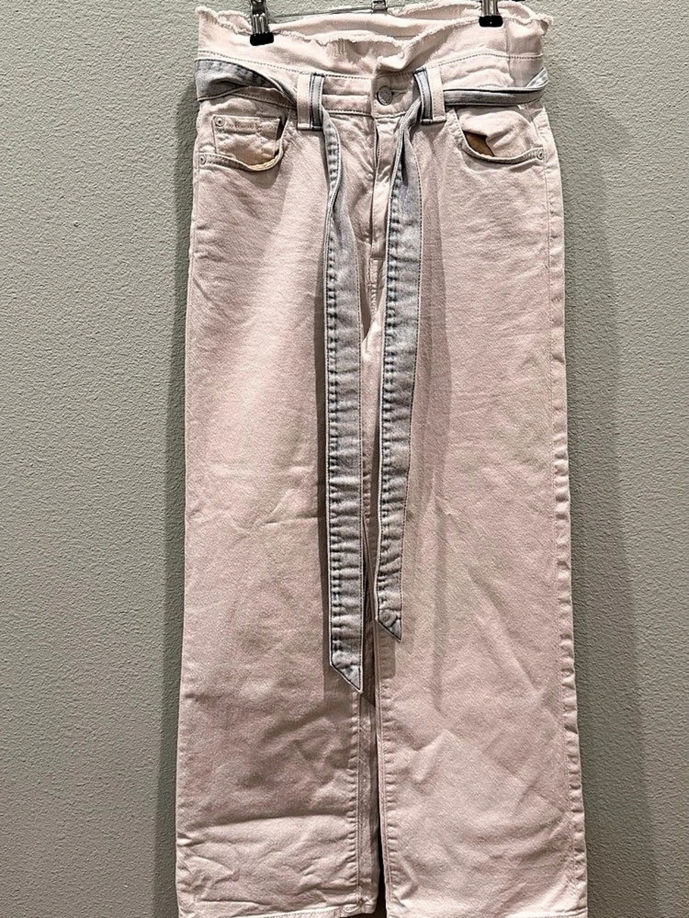 7 For All Mankind Wide Leg Jeans in white Waist 27